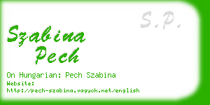 szabina pech business card